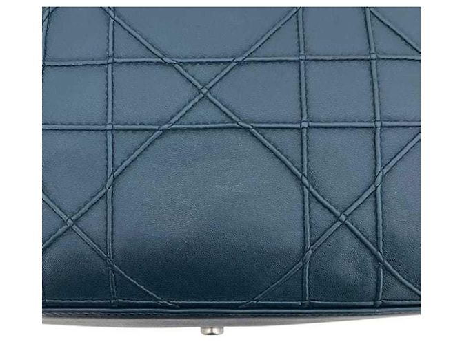 Borsa Tote Christian Dior Granville Blu Verde - vista 9