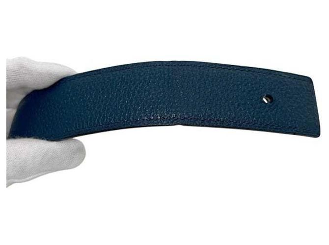 Hermès Hermes Ledergürtel Navy Blue Blau Marineblau - Ansicht 11