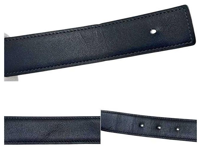 Hermès Hermes Ledergürtel Navy Blue Blau Marineblau - Ansicht 6