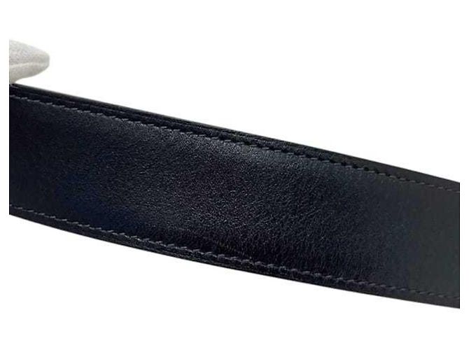 Hermès Hermes Ledergürtel Navy Blue Blau Marineblau - Ansicht 8
