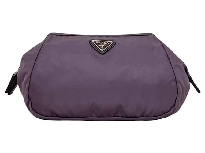 Pochette in nylon viola Prada Porpora - vista 2