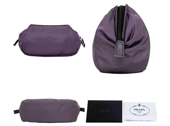 Pochette in nylon viola Prada Porpora - vista 3