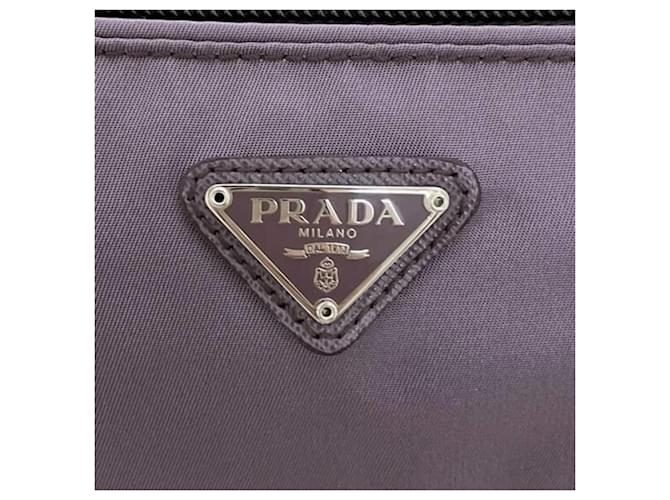 Pochette in nylon viola Prada Porpora - vista 6