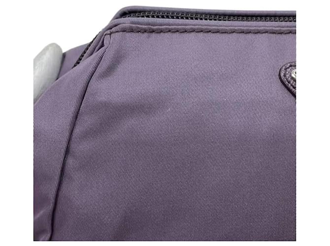 Pochette in nylon viola Prada Porpora - vista 9