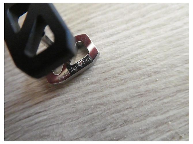 Gemelli Hermès in acciaio argentato spazzolato e PVD nero opaco, nuovo Silver hardware - vista 7