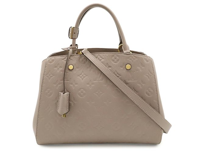 Borsa Louis Vuitton Monogram Empreinte Montaigne MM Marrone - vista 2