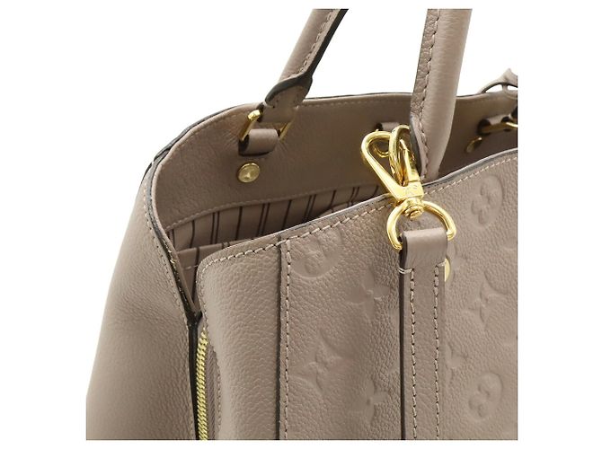 Borsa Louis Vuitton Monogram Empreinte Montaigne MM Marrone - vista 9