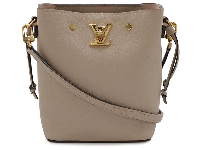 Borsa a tracolla Louis Vuitton Nano Lockme Bucket Beige - vista 2