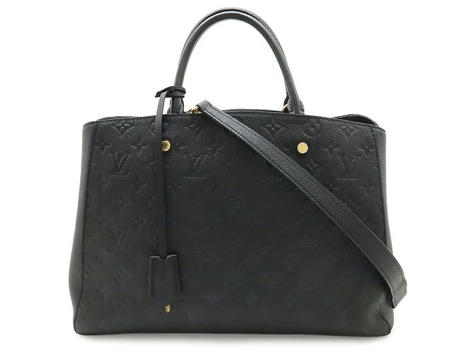 Borsa Louis Vuitton Monogram Empreinte Montaigne GM Nero Monogramma - vista 2