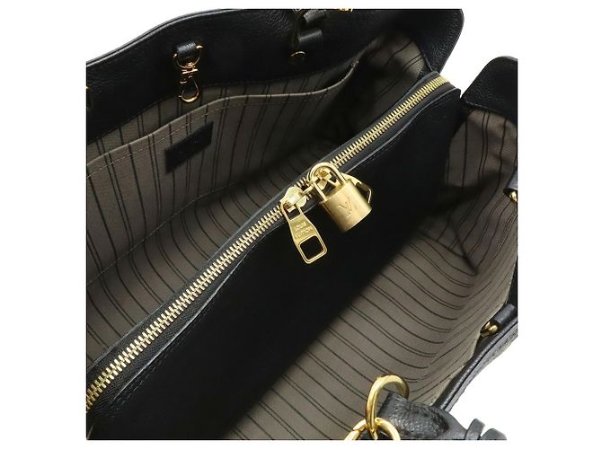 Borsa Louis Vuitton Monogram Empreinte Montaigne GM Nero Monogramma - vista 6