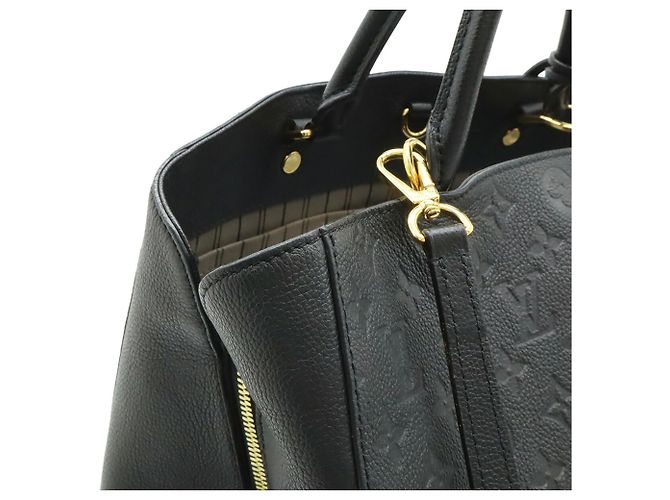 Borsa Louis Vuitton Monogram Empreinte Montaigne GM Nero Monogramma - vista 8