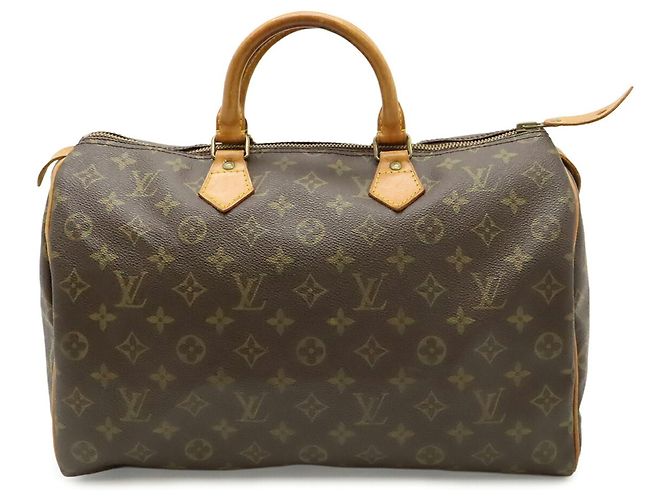Borsa Louis Vuitton Monogram Speedy 35 Marrone Monogramma - vista 2