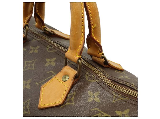 Borsa Louis Vuitton Monogram Speedy 35 Marrone Monogramma - vista 8