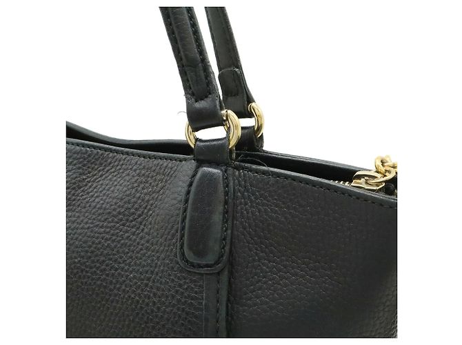 Borsa Tote Gucci Soho Interlocking G Nero Giallo - vista 9