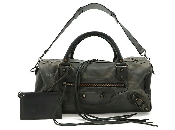 Borsa Balenciaga The Twiggy Grigio antracite - vista 2