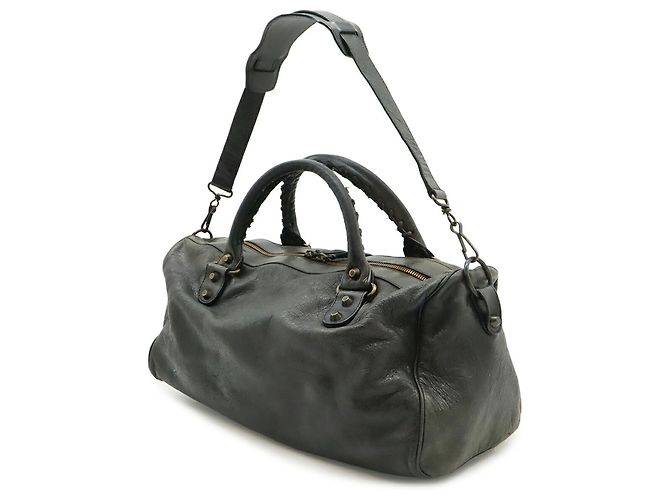 Borsa Balenciaga The Twiggy Grigio antracite - vista 3