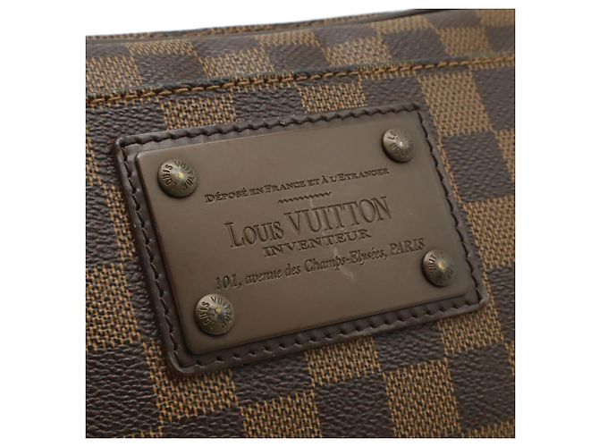 Borsa a tracolla Louis Vuitton in tela Damier Marrone Damier ebene - vista 10