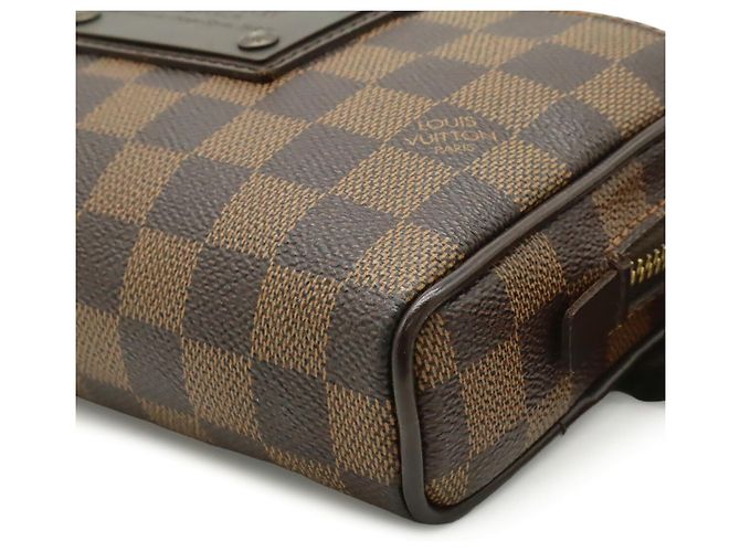 Borsa a tracolla Louis Vuitton in tela Damier Marrone Damier ebene - vista 4