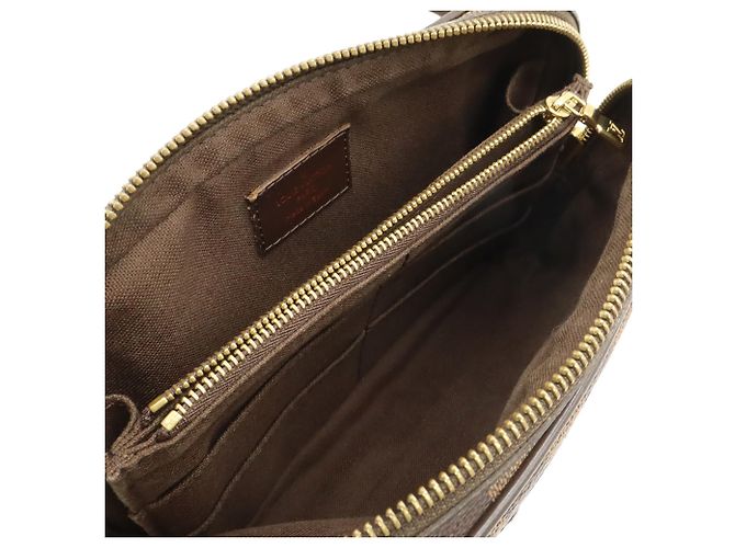 Borsa a tracolla Louis Vuitton in tela Damier Marrone Damier ebene - vista 6