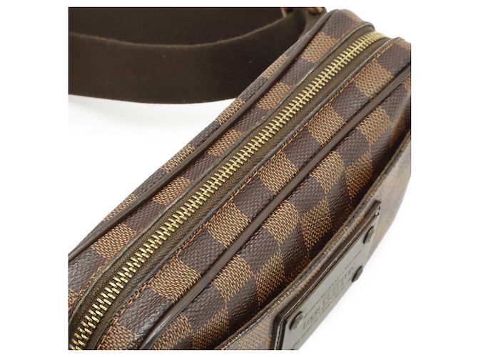 Borsa a tracolla Louis Vuitton in tela Damier Marrone Damier ebene - vista 8