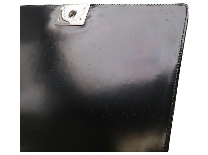 Borsa a Spalla Chanel Boy Matelassé Nero - vista 10
