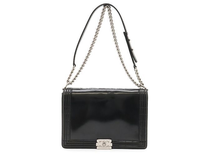 Borsa a Spalla Chanel Boy Matelassé Nero - vista 2