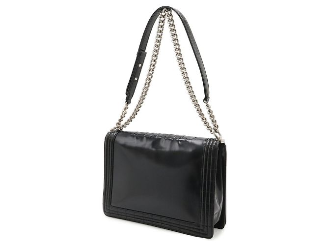 Borsa a Spalla Chanel Boy Matelassé Nero - vista 3