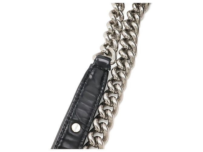 Borsa a Spalla Chanel Boy Matelassé Nero - vista 7