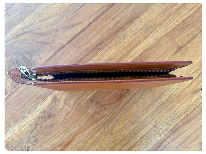 Pochette Louis Vuitton Epi Cuir Marrone - vista 5