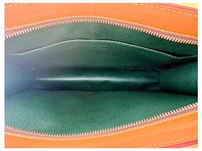 Pochette Louis Vuitton Epi Cuir Marrone - vista 6