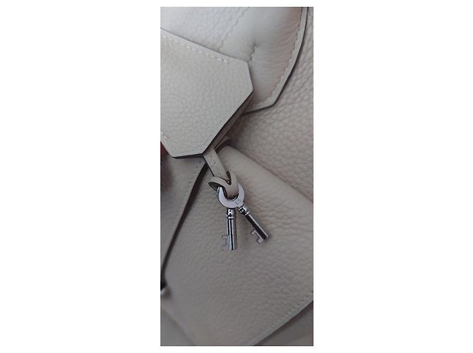Hermès Borsa da viaggio in pelle beige - vista 10