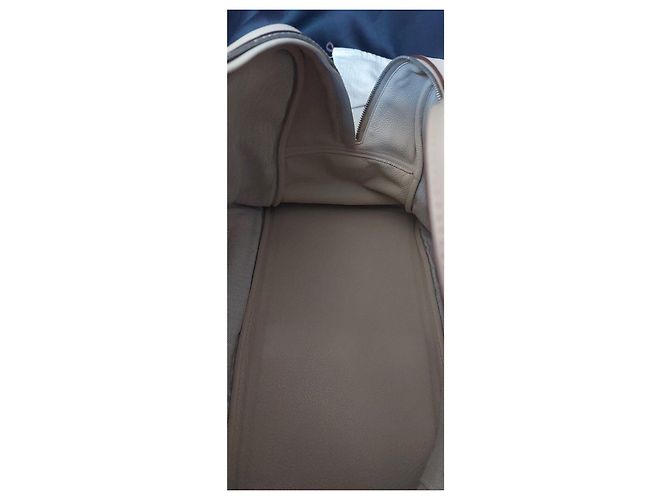 Hermès Borsa da viaggio in pelle beige - vista 11