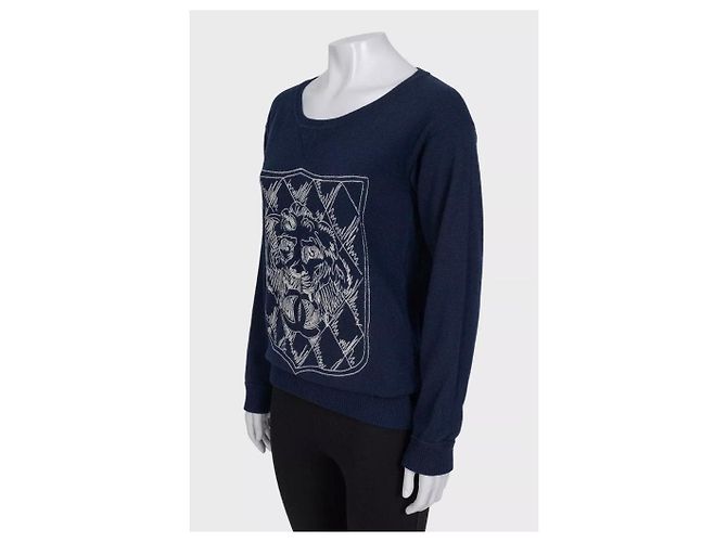 Vintage Chanel Cashmere-Pullover in Blau - Größe M, EU38 Gebraucht - Ansicht 2