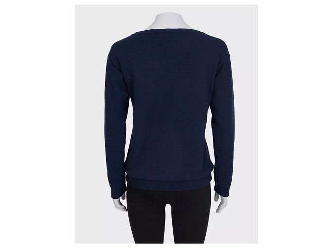 Vintage Chanel Cashmere-Pullover in Blau - Größe M, EU38 Gebraucht - Ansicht 3