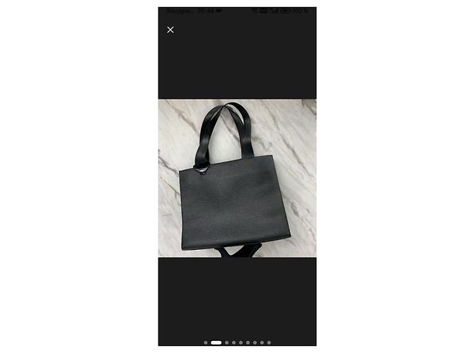 Louis Vuitton Borsa Tote in Pelle Nera Nero - vista 2