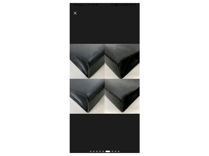 Louis Vuitton Borsa Tote in Pelle Nera Nero - vista 6