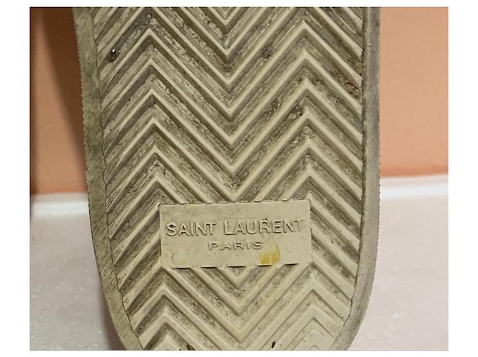 Saint Laurent Sneakers Glitter Rosa Bianco D'oro - vista 10