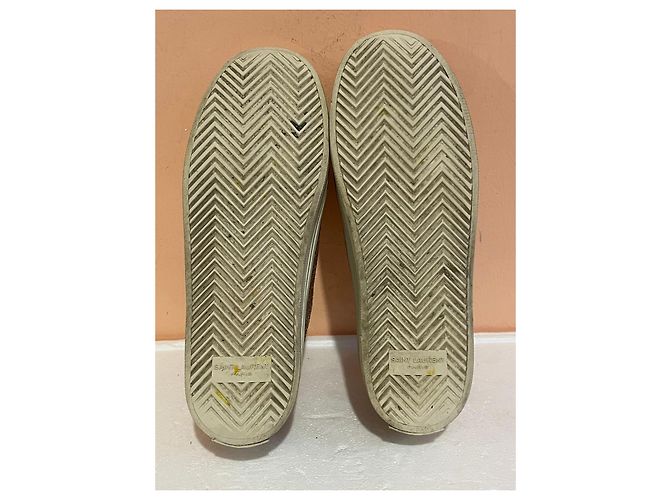 Saint Laurent Sneakers Glitter Rosa Bianco D'oro - vista 11