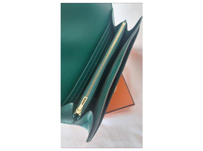 Cartera Hermès Constance en piel Epsom Verde Malachite - vista 5