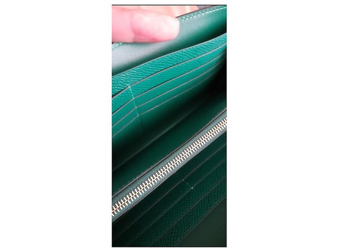 Cartera Hermès Constance en piel Epsom Verde Malachite - vista 7