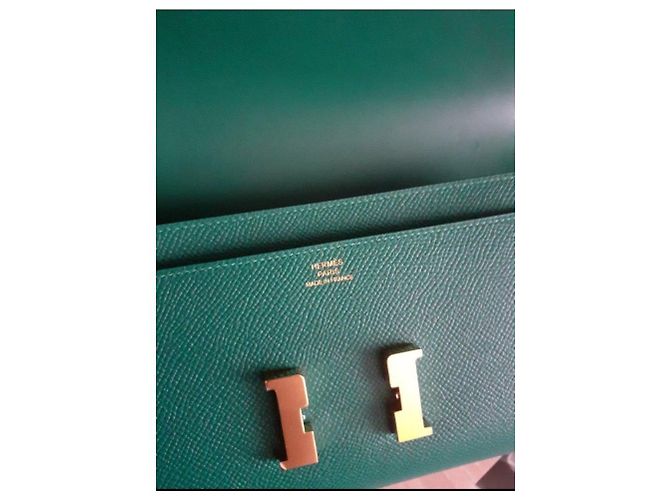 Cartera Hermès Constance en piel Epsom Verde Malachite - vista 8