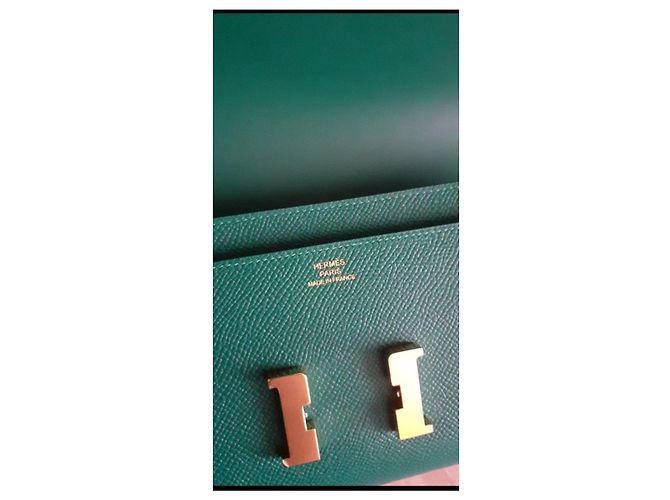 Cartera Hermès Constance en piel Epsom Verde Malachite - vista 9