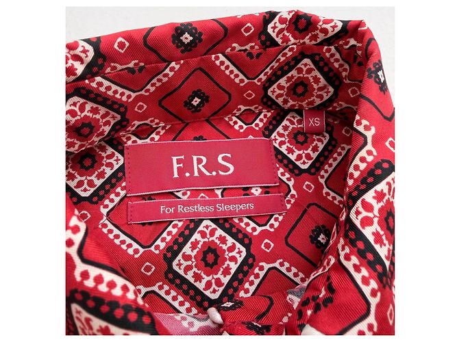 Autre Marque F.R.S. For Restless Sleepers Seidenhemd Schwarz Weiß Rot - Ansicht 7