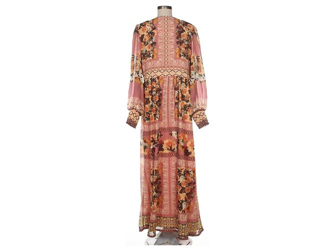 Autre Marque Vineet Bahl Maxikleid Rosa Floral Print Pink Mehrfarben - Ansicht 2