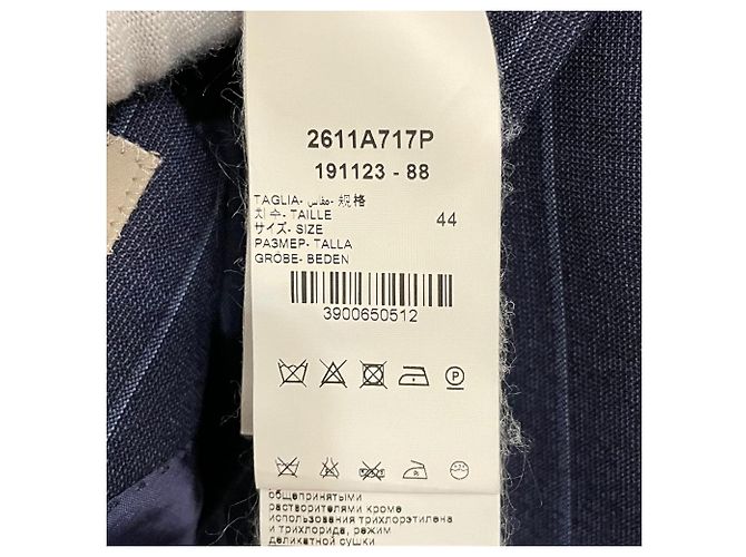 Autre Marque Conjunto de traje de lana con raya diplomática PAOLONI Azul Azul marino - vista 13