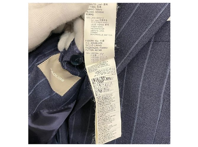 Autre Marque Conjunto de traje de lana con raya diplomática PAOLONI Azul Azul marino - vista 14