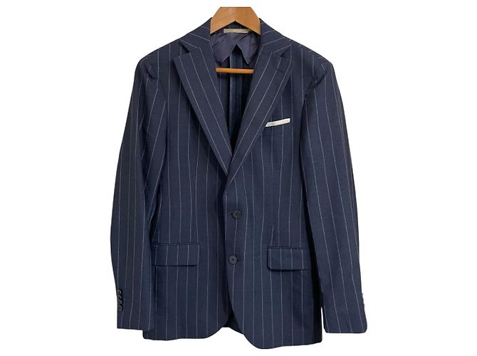 Autre Marque Conjunto de traje de lana con raya diplomática PAOLONI Azul Azul marino - vista 2