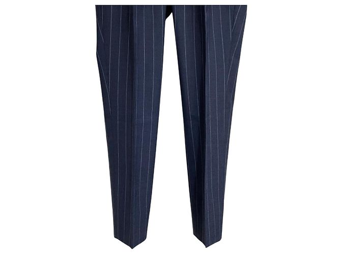 Autre Marque Conjunto de traje de lana con raya diplomática PAOLONI Azul Azul marino - vista 9