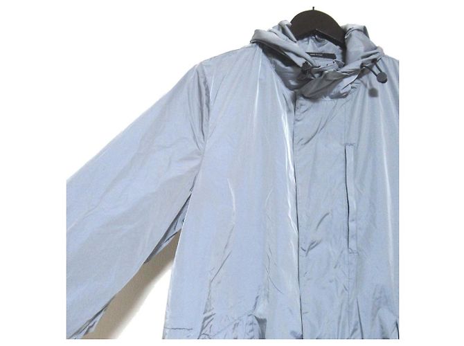 Autre Marque Abrigo de nylon con capucha Cruciani Azul Azul claro - vista 3