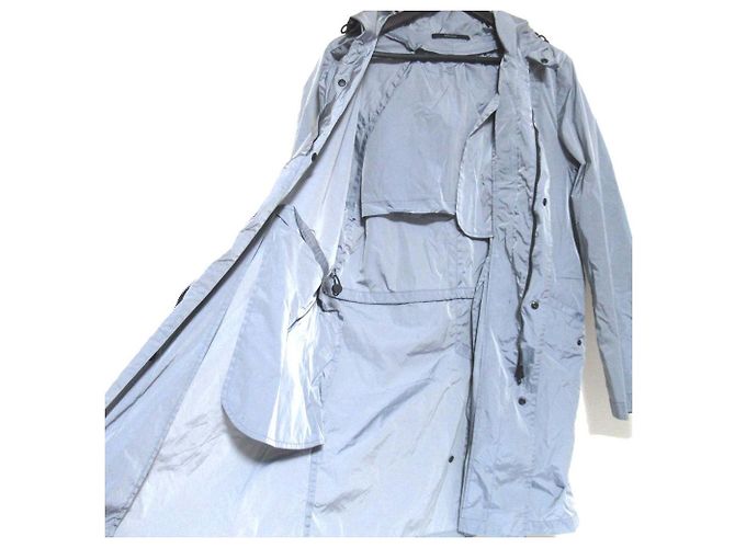 Autre Marque Abrigo de nylon con capucha Cruciani Azul Azul claro - vista 4